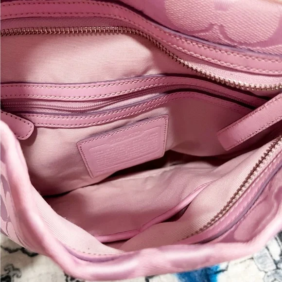 RARE PINK Vintage Coach Convertible Bucket Duffel bag - Picture 9 of 10